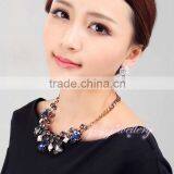 Statement Gold Plated Sapphire Latest Design Beads Necklace thumbnail-5