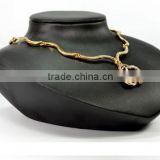 AN90 ANPHY Single Show Necklace Pendant Jewelry Holder Display Wood Pu-wire Drawing Black 19*17*8cm 449g