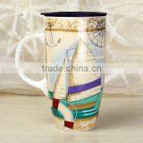 Cute Town Design Ceramic Cup thumbnail-1