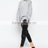 women hoodies pullover with drawstring pure color OEM service