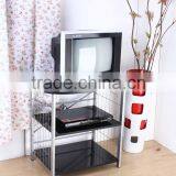 Modern Style 3-tiers Metal and Wood tv Stand Furniture thumbnail-1