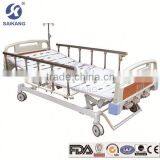 Hospital Furniture Detachable Stainless Steel 3 Cranks Hospital Bed thumbnail-4