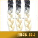 1B/Blonde Two Tone Ombre Braiding Hair Large Stock 100gram Ultra Braid Hair Extension thumbnail-2