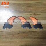 Orange Half Carbon FCS II G5 M Fins With Fiberglass and Bamboo Material for Surfing 002 Size M thumbnail-2