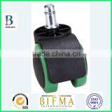 BL 50mm Smal Black& Green Durable Mute Swivel Outdoor Rubber Office Chair Caster thumbnail-3