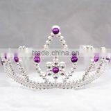 8.5cm High X 12cm Diameter Metallic Silver Heart Plastic Tiaras and Crowns thumbnail-2