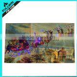 Fabric Santa&Reindeer Light Up Tapestry Christmas Decoration Quality Choice