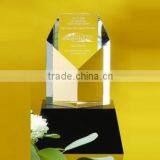 Fashion Crystal Pillar With Base Office Decoration Trophy Award