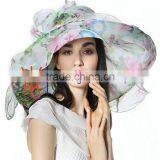 Sweet Tea Organza Derby Hat With With Ruffled Bow thumbnail-1