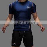 2016 Compression Tights Running Set Men Quick Dry Sports Suit Gym Wear Fitness Short Sleeve T-shirts Shorts thumbnail-3