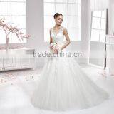 A43 Beautiful Zuhair Murad Lace Applique Wedding Party Gown Full Length Long Train Button Back Princess Wedding Dresses thumbnail-2