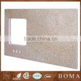 Custom Vanity Top Golden Sand.Eased Edge wt Square Sink Opening thumbnail-1