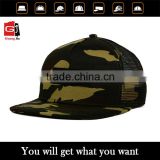 hot sale high quality custom leather patch logo flat brim mesh snapback hat wholesale
