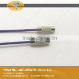 Outdoor Hiking Purple Stainless Steel Wire Keychain Cable Keyring thumbnail-4