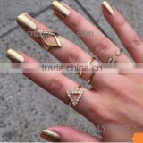 girls high quality in stock alloy 5PCS/set cheap bohemian rings