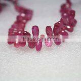 Natural AAA+ Natural Bancock Ruby Faceted Briolette Drops thumbnail-1