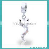 Hot Sale 925 Sterling Silver White Fox Dangle Pendant thumbnail-1
