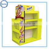 Easy assembled supermarket pallet display cardboard,corrugated pop toys display rack manufacturer