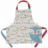 design 100% cotton printed kitchen apron housekeeping apron for cooking