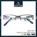 Luxury Brand New Design Metal Half-Rim Glasses Frame Rhinestone Women Black/Gray/Brown/Silver Frame Wide Temple SM4027 thumbnail-5