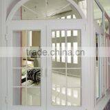 Aluminum Side Hung Casement Window With Half Round Spoked Pediment thumbnail-2
