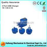 High Quality 2 Port USB Charger With AU / EU / UK / US Plug thumbnail-6