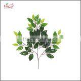 Plastic Wholesale Indoor Artificial Green Ficus Leaves