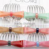 Kids Magic Hair Accessories Plastic Resin Bow Decorative Hair Comb With 7 Metal Teeths thumbnail-1