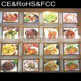 Restaurant Wall Mounted Light Menu Holder A3 A4 Acrylic Led Backlit Menu Board thumbnail-2