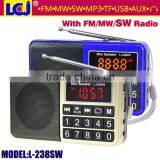 L-238SW micro fm sw am mw radio receiver