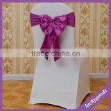 LGS031 Royal Blue Satin Chair Sash Wedding Chair Back Tie for Sale thumbnail-5