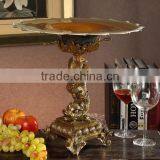 Ichthyosaur Shape Home Decorative Tray, Royal Brass With Crystal Art Tray (BF01-0205-1) thumbnail-5
