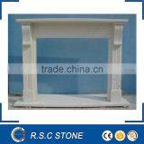 Simple Designed White Marble Fireplace Mantel for Sale thumbnail-1