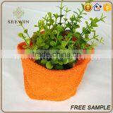Decorative Colorful Plastic Jute Flower Bag Garden Flower Pot thumbnail-3