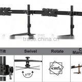 Aluminum Triple Desk Quad LCD Monitor Arm Stand Mount thumbnail-1