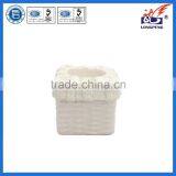 Eco-Friendly Elegant White Knitted Decorative Square Candle Holders,Ceramic Tealight Candle Holders thumbnail-1