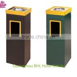 Cheap color code recycle bin square metal dustbin for sale BY-77