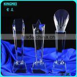 Best Seller Colors Engraved Crystal Glass Star Trophies For Business Cooperation Gifts thumbnail-3