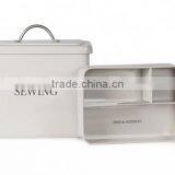 Metal Sewing Work Box With Seprators thumbnail-1