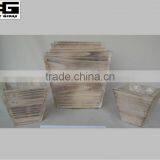 Rsquare Antique With Wash Wood Planter thumbnail-1