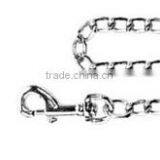 Durable Dog Choke Chain Pet Leash With Leather Leash,High Quality Dog Leash Choke Chain And Metal Chain Pet Leash thumbnail-4