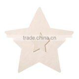Unfinished Wood Craft Star For Decoration thumbnail-1