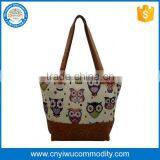 European Style Cotton Jute Cotton Tote Bag thumbnail-1