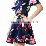 Guangzhou Clothes Flare Dress off Shoulder Fashion Boutique Dress thumbnail-3