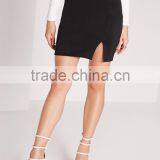 New Arrival Lady Elegant High Waisted Black Mini Skirt thumbnail-5