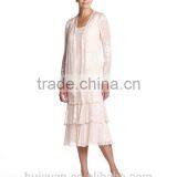 Hot Sell Layered Knee Length Long Sleeve Wholesale Dress thumbnail-2