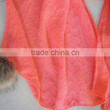 Fashion Popular Spring Hot Shawl With Faux Fur Ball thumbnail-4