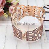 Popular Frosted Rose Bangles for Girls Jewelry,gold Hollow Iron Bangle in Yiwu thumbnail-4