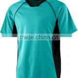 Jersey Training Athlitic Style Tee 1 X 1 Rib Knit V-Neck Collar Tshirt Customizable 100% Polyester Grid Mock Mesh Tops thumbnail-5