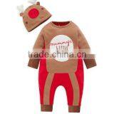 2016 China Supplier Bulk Children Clothes Romper With Hat Kids Wear Romper Clothes Red Deer Christmas Romper Design thumbnail-3